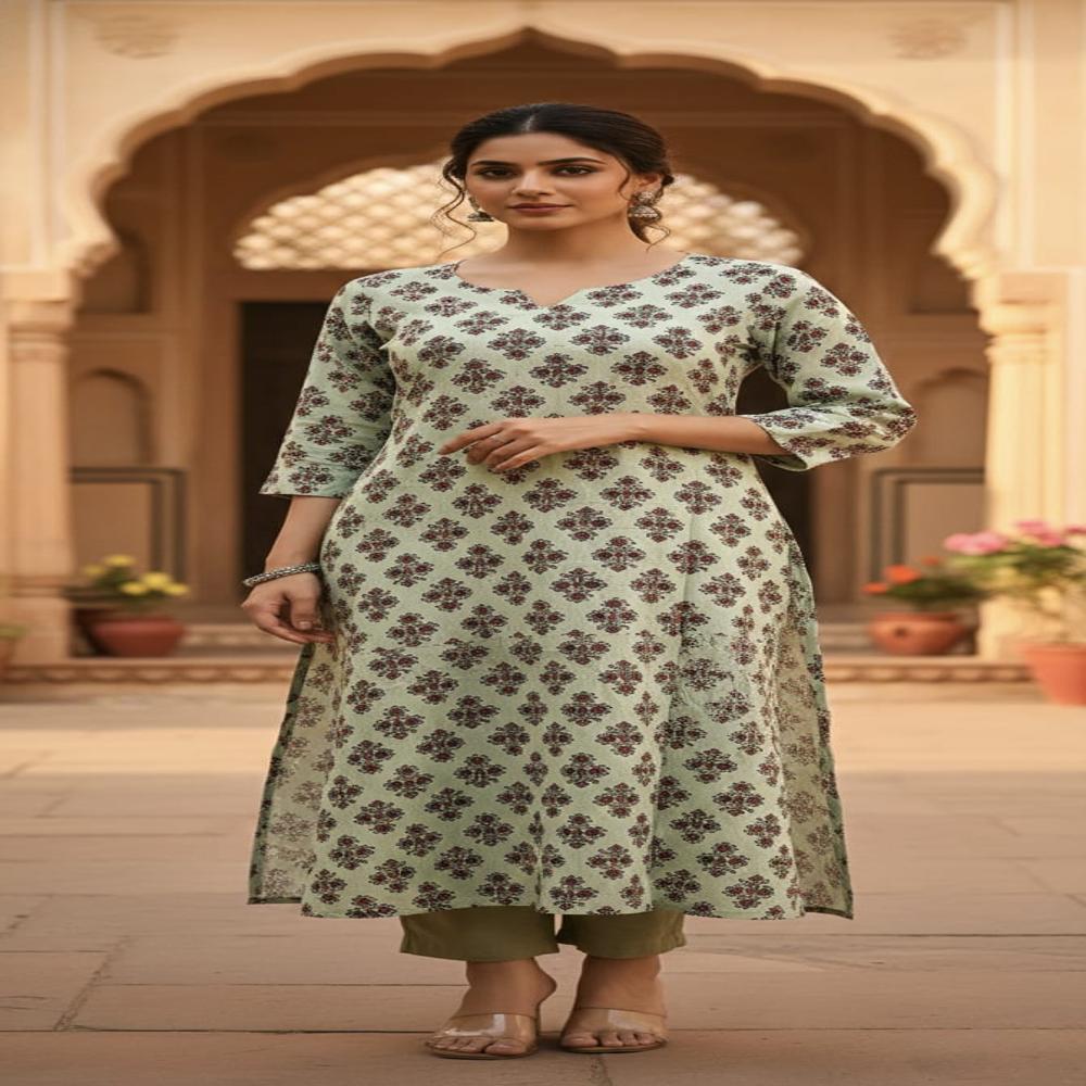 Cotton Single Kurta - Color: Multi Colour