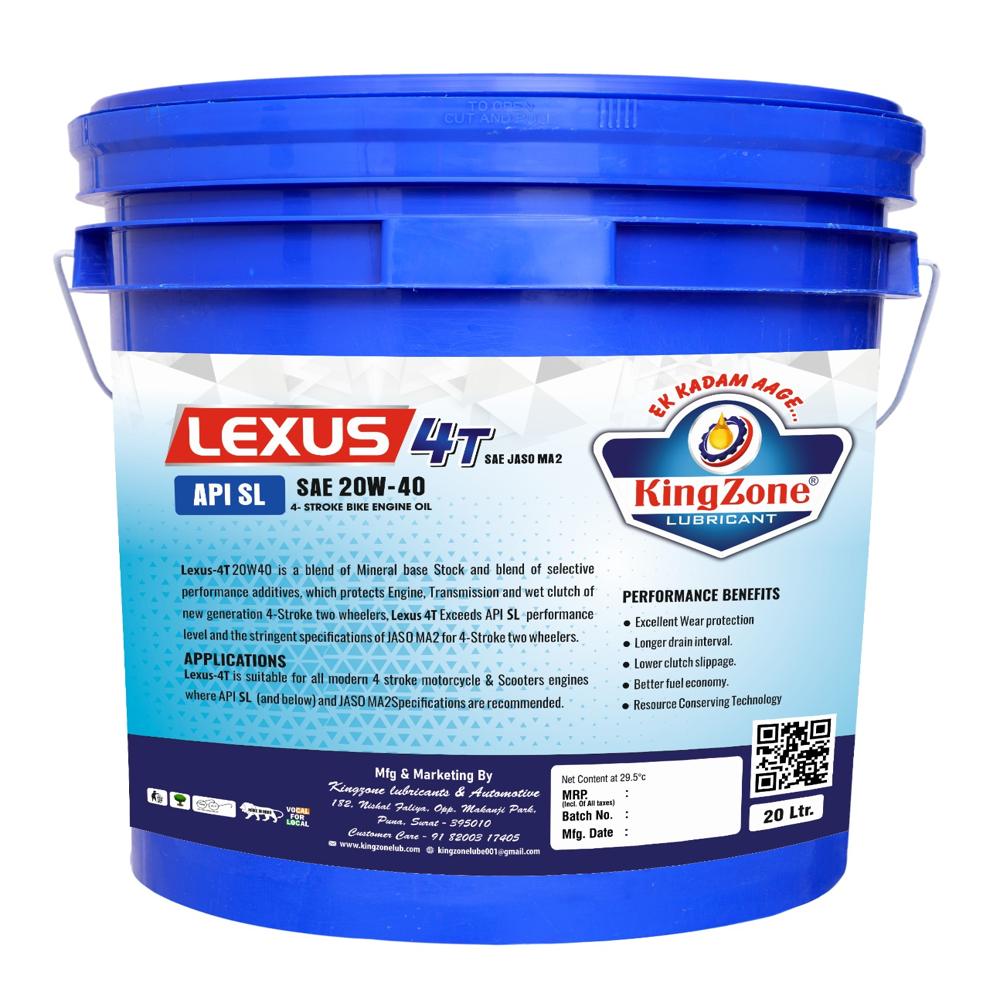 Lexus 20w40 Sl Bike Engine Oil - Color: Golden & Red