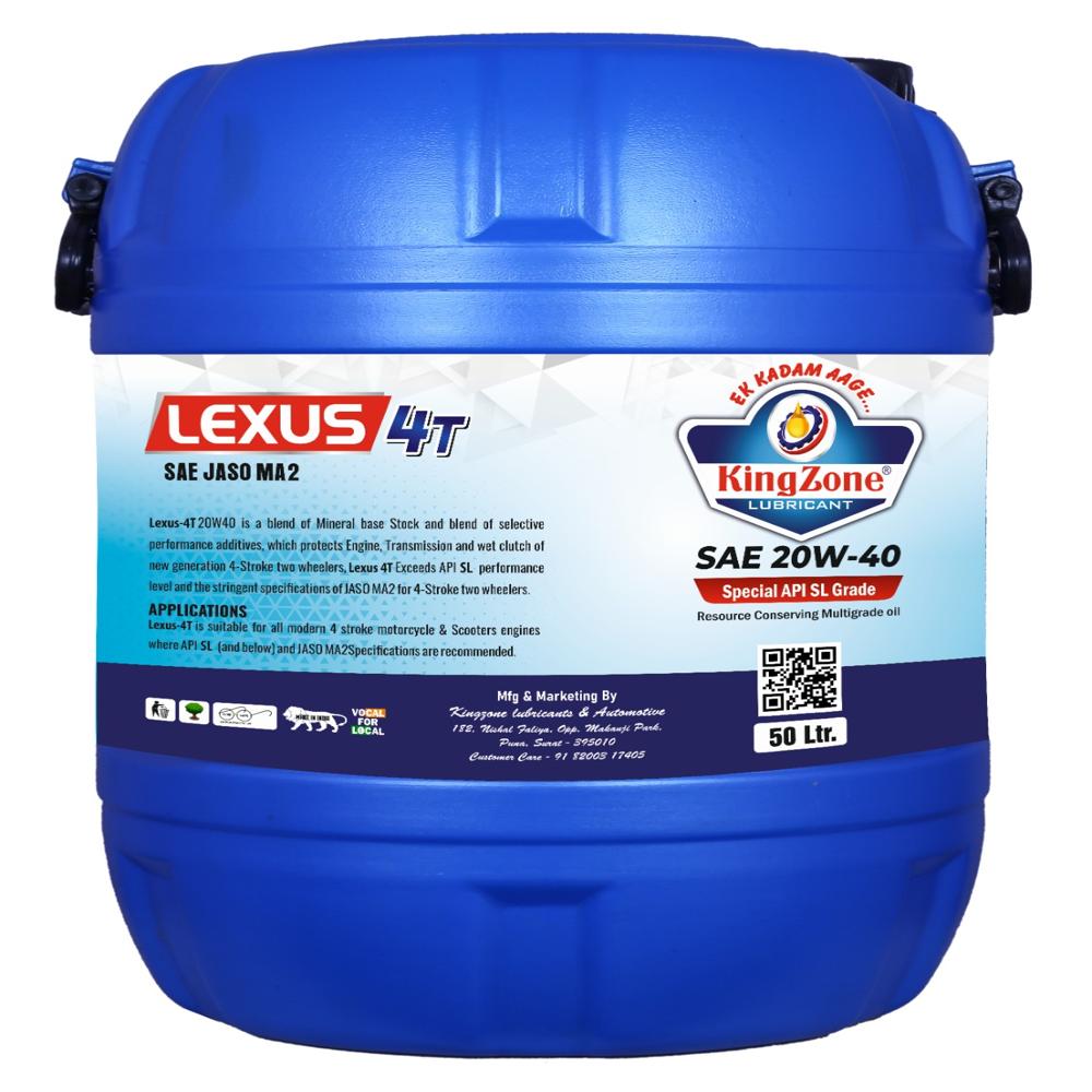 Lexus 20w40 Sl Bike Engine Oil - Color: Golden & Red