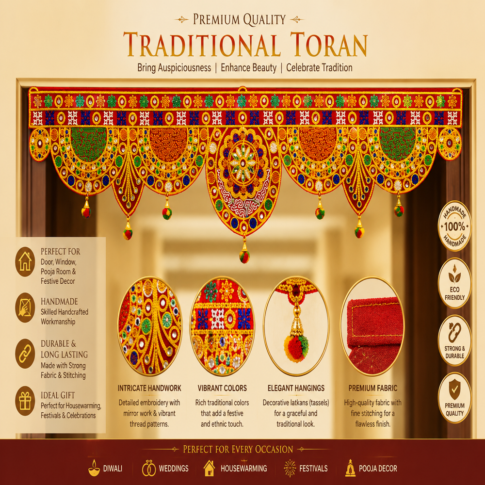 KRISHNA HANDLOOM Handmade Decorative Home Entrance Festival Decor  Y 4