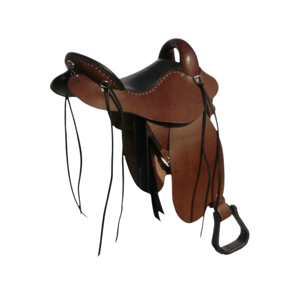 Horse Leather Saddle - Color: Brown
