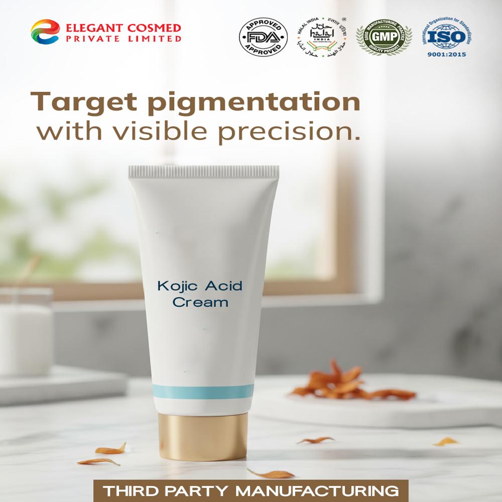 Skin Brightening Kojic Acid Cream Third Party Manufacturing
