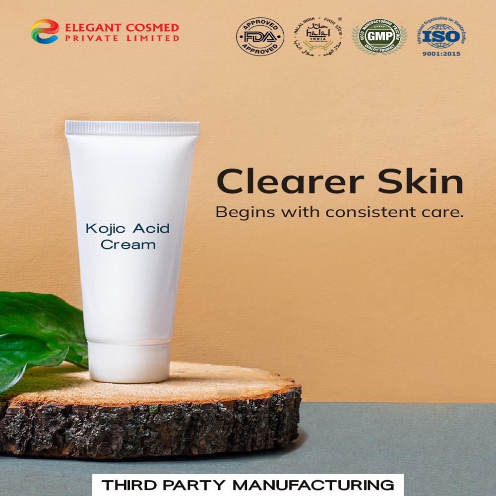 Skin Brightening Kojic Acid Cream Third Party Manufacturing