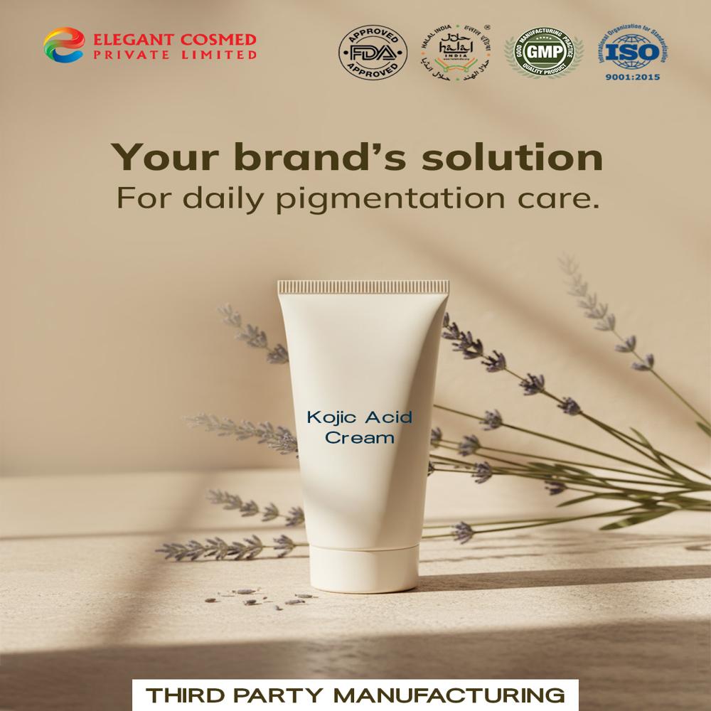 Skin Brightening Kojic Acid Cream Third Party Manufacturing