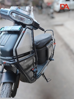 Orbiter Crash Guard TVS - Mild Steel, Black Powder Coat, 1.5mm Thickness | Bolt-On, Fully Welded Circular Guard with Slider