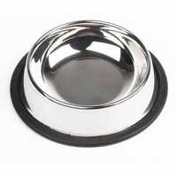 Stainless Steel Pet Bowls - Various Sizes, Silver, Mirror Polished | Non-slip Rubber Base, Anti-tip, Rust Resistant, Dishwasher Safe