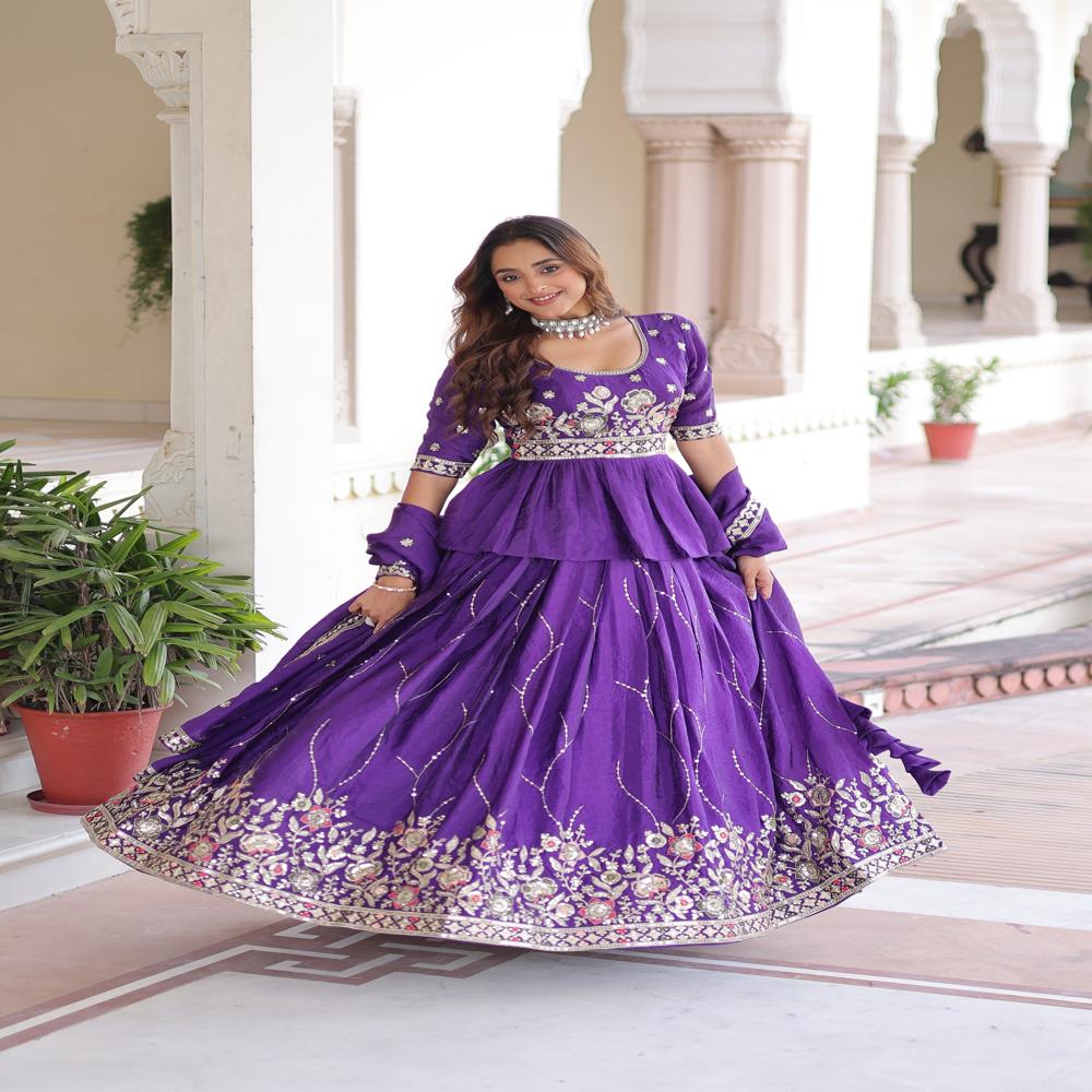 Traditional Designer Lehenga Choli Collection - Color: Purple