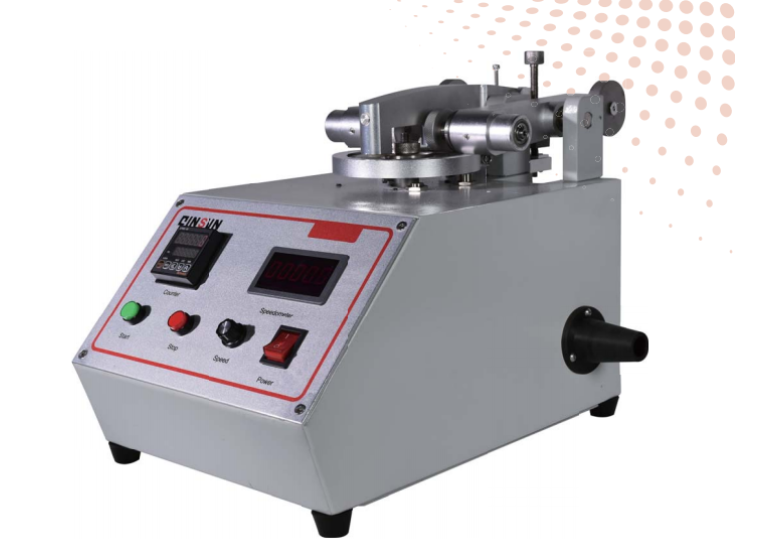 Taber Abrasion Resistance Tester for ISO 5470 ASTM D1044 Wear Testing Machine - Stainless Steel Housing, 530x320x300 mm, Digital Counter, Adjustable Load & Speed