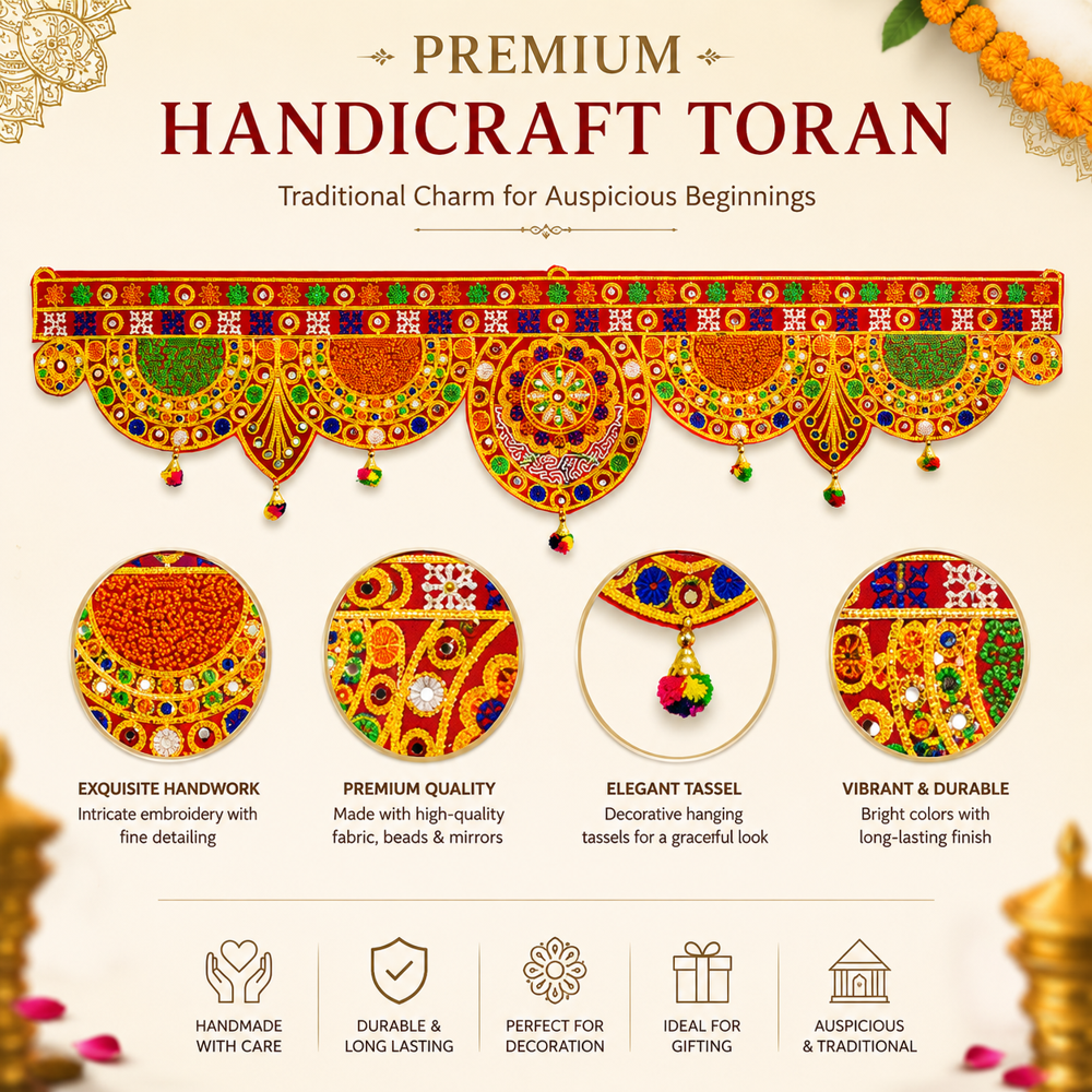 KRISHNA HANDLOOM Stylish Decorative Indian Temple Art  Y 6
