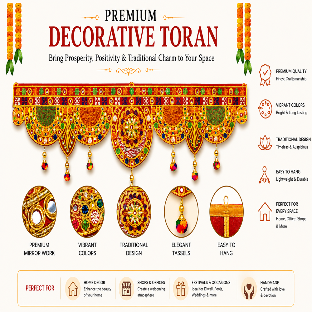 KRISHNA HANDLOOM Stylish Decorative Indian Temple Art  Y 6