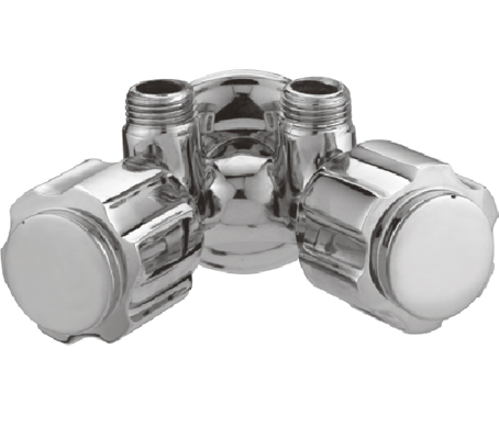 स्टेनलेस स्टील 2X1 एंगल कॉक टैप