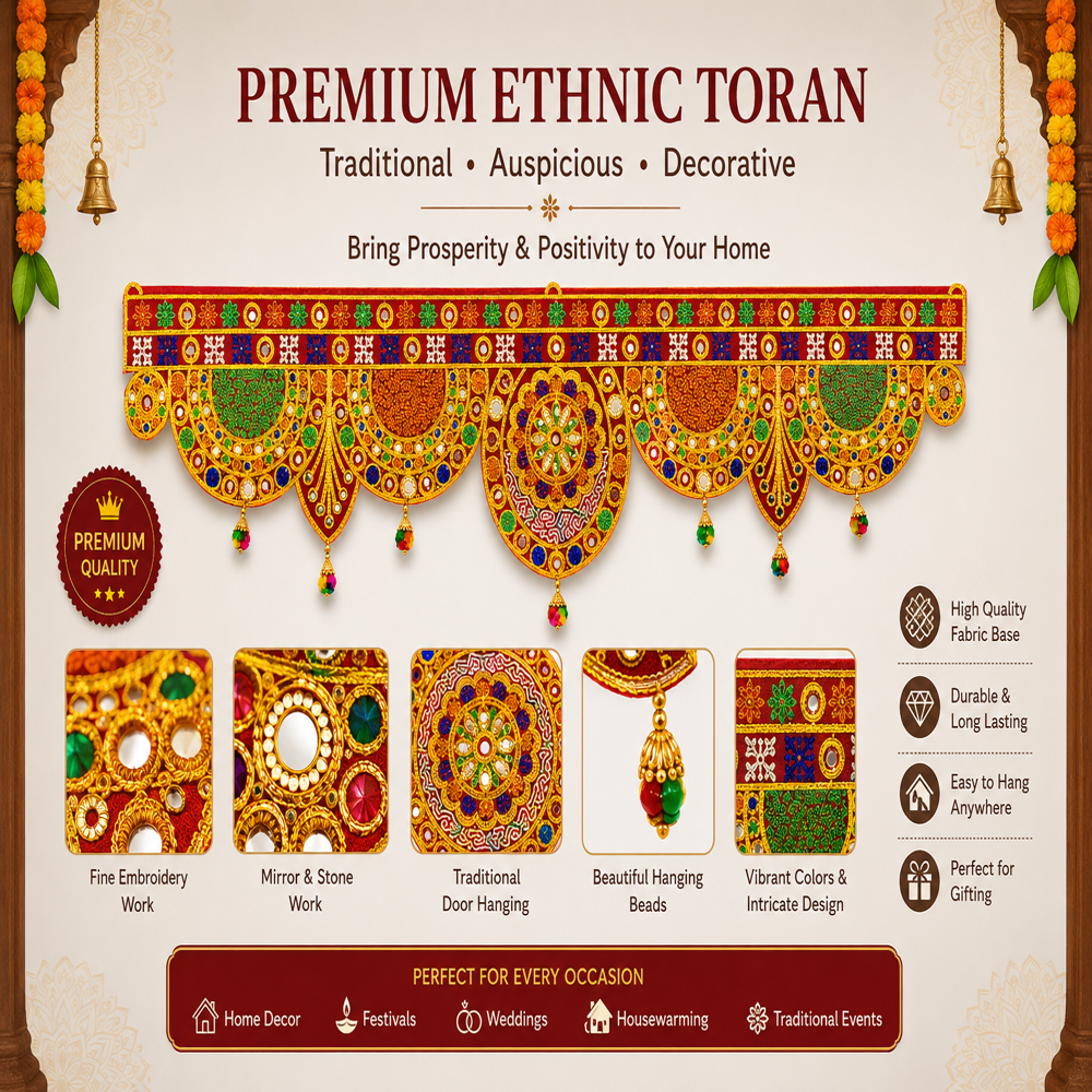 KRISHNA HANDLOOM Decorative Home Entrance Temple Hanging  Y 10