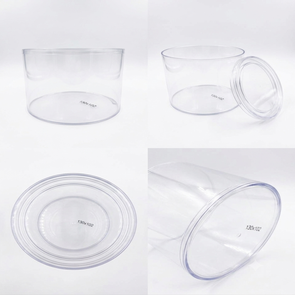 Clear Cylendrical Boxes - Color: Transparent