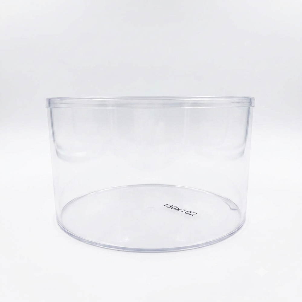 Clear Cylendrical Boxes - Color: Transparent