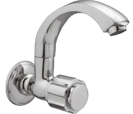 Sink Cock Tap - Honey Brass Metal, 5-15 Inch Round Design | Triple Nickel Plated Finish, 100% Pressure Tested with 2100 Days Warranty
