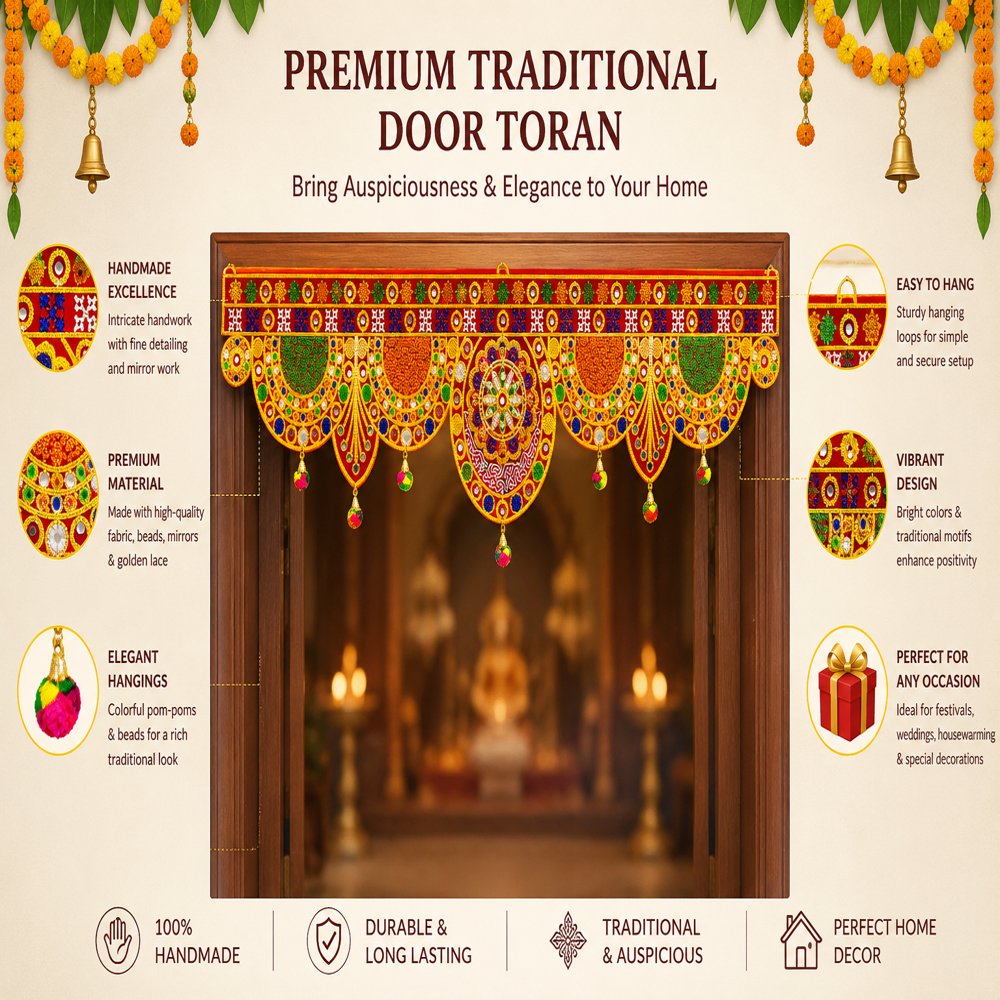KRISHNA HANDLOOM Elegant Decorative Indian Home Entrance Art Y 14
