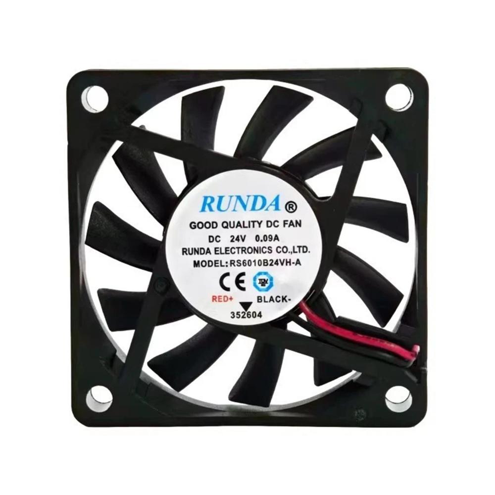 RUNDA RS6010B24VH-A 24V DC 0.09A 6010mm Ball Bearing Industrial Axial Cooling Fan