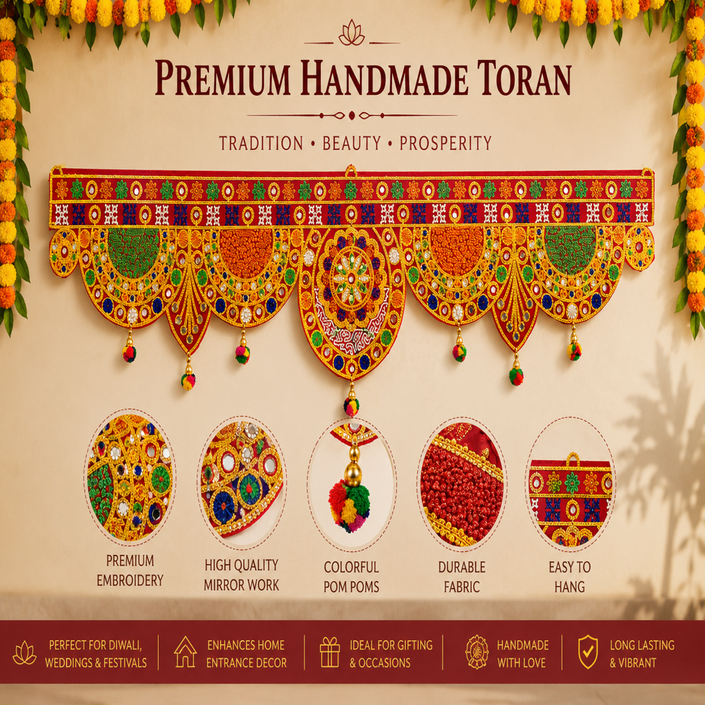 KRISHNA HANDLOOM Premium Decorative Temple Wall Hanging Y 15