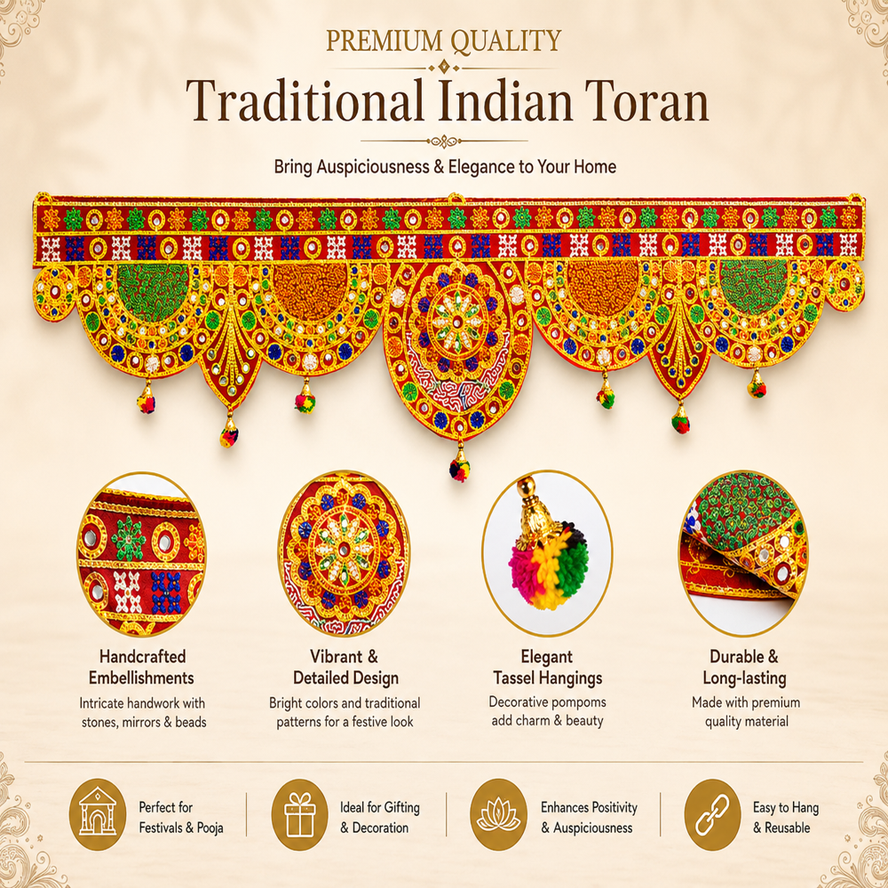 KRISHNA HANDLOOM Traditional Decorative Festival Entrance Wall Art  Y 16