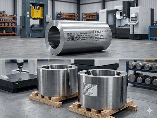 Custom hollow forged bar with precise ID and OD machining allowance