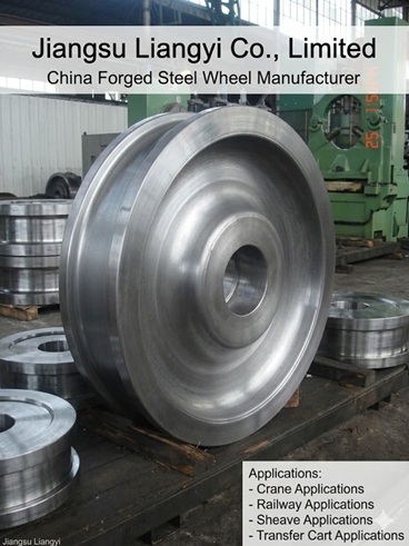 Forged steel wheel for crane
