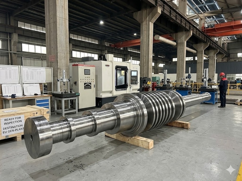CNC-machined rotor shaft
