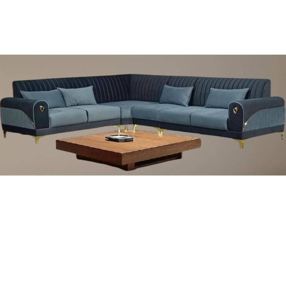 L corner sofa set velvet fabric