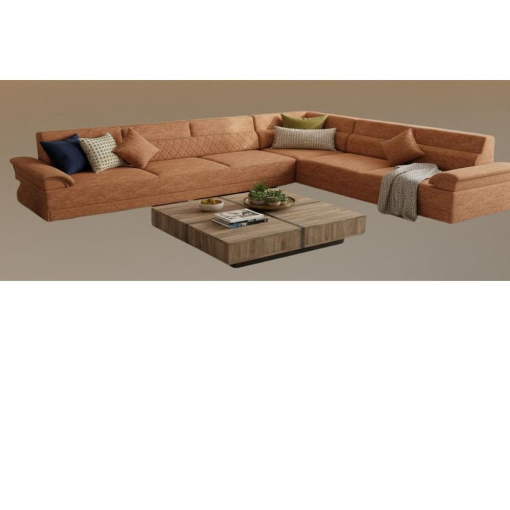 L corner sofa set velvet fabric