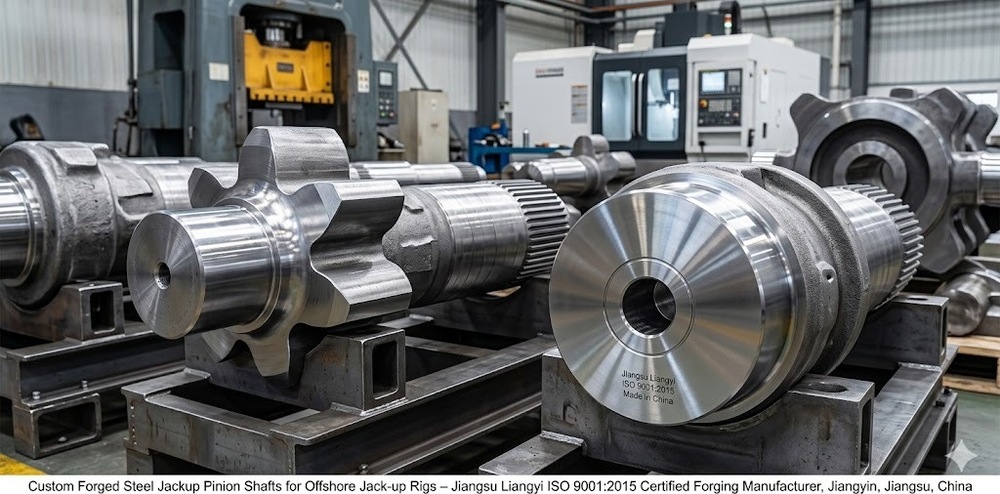 Forged Steel Jackup Pinion Shafts For Offshore Jack-up Rigs