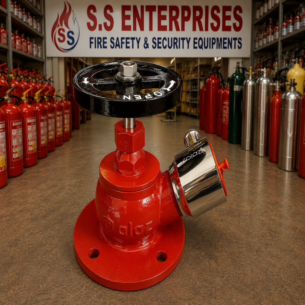 Indoor Fire Hydrant System - Brass & Cast Iron, Ms Body | Durable, Rust Proof, Market Leading Rates, Commercial Use, Safepro Brand