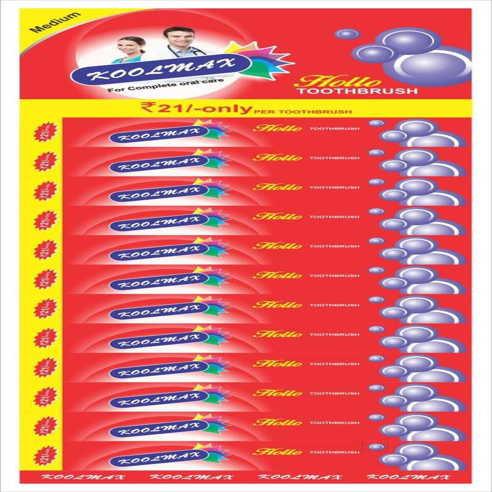 TOOTHBRUSH BLISTER COATING CARD