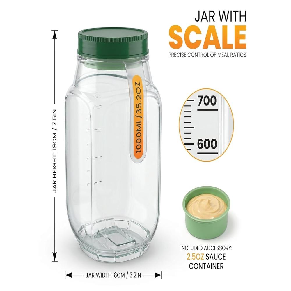 Multi-Purpose Salad Pod Container for Office, School & Travel