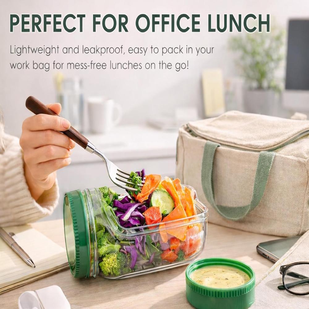Multi-Purpose Salad Pod Container for Office, School & Travel