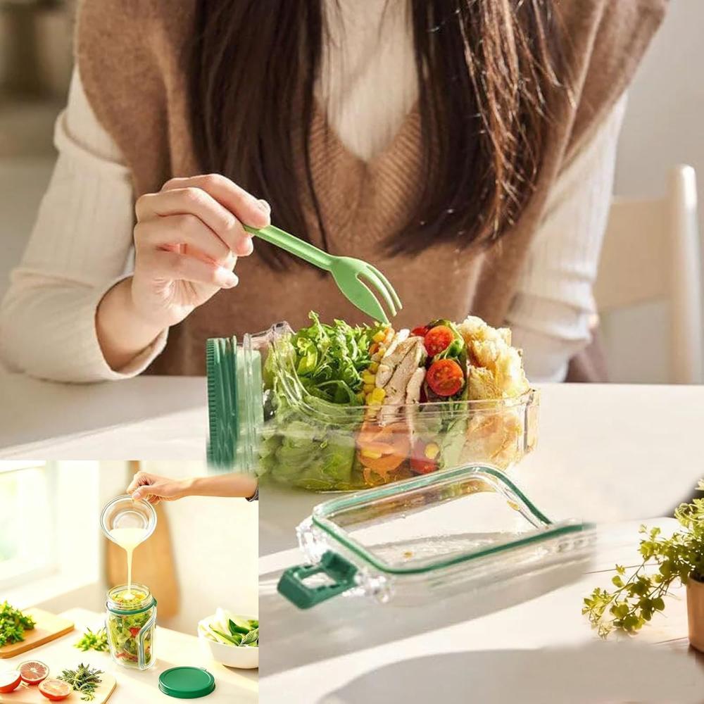 Multi-Purpose Salad Pod Container for Office, School & Travel