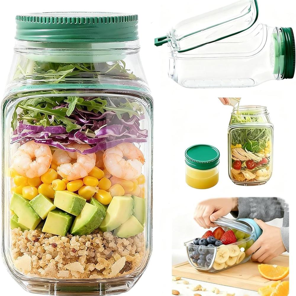 Multi-Purpose Salad Pod Container for Office, School & Travel