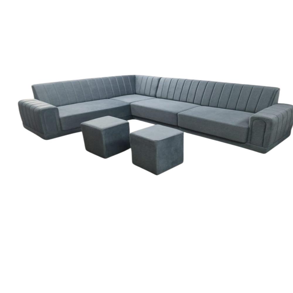  L corner regular fabric sofa set 