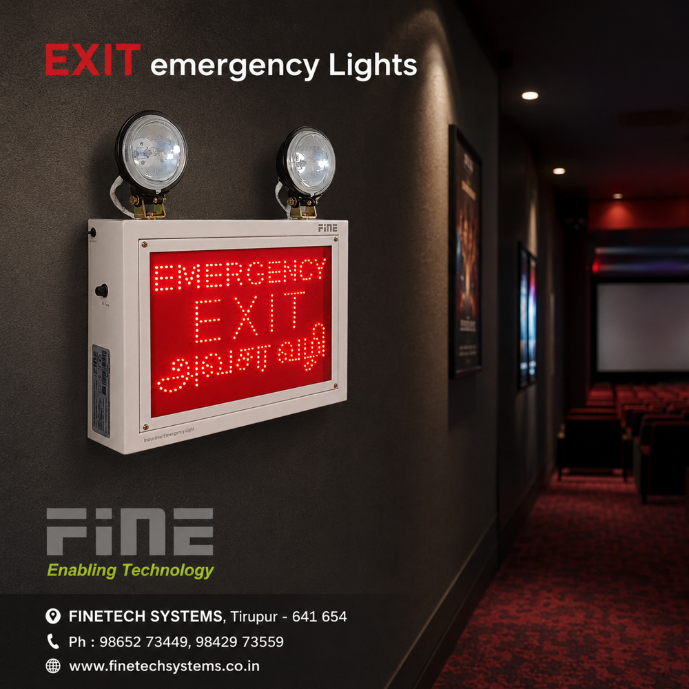 INDUSTRIAL EMERGENCY LIGHT WITH EMERGENCY EXIT AVASARA VALI SIGN