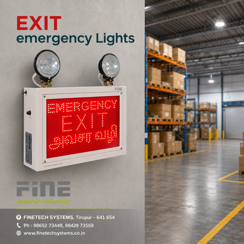 INDUSTRIAL EMERGENCY LIGHT WITH EMERGENCY EXIT AVASARA VALI SIGN
