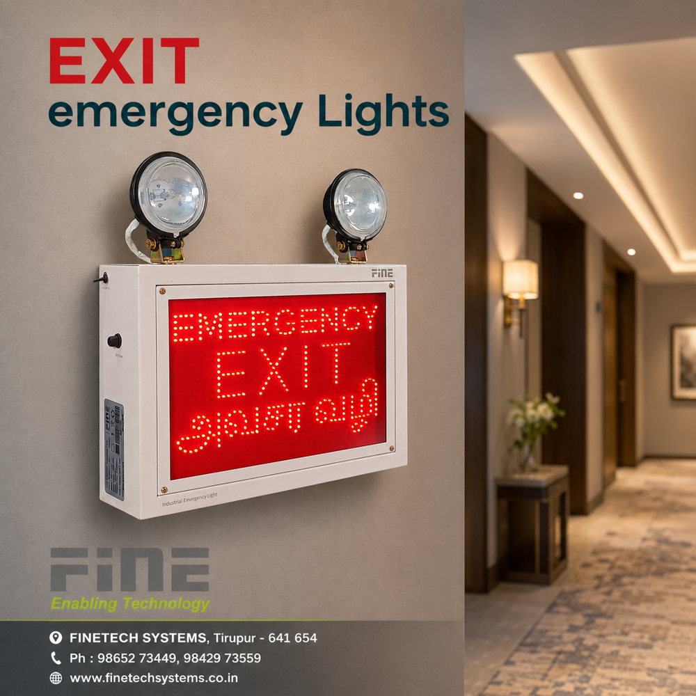 INDUSTRIAL EMERGENCY LIGHT WITH EMERGENCY EXIT AVASARA VALI SIGN