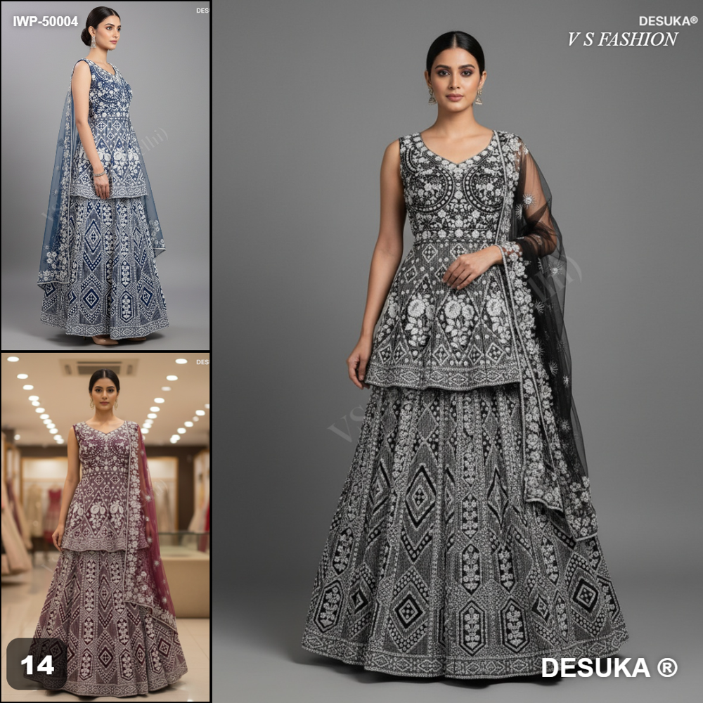 Cut Dana Peplum Lehenga Set