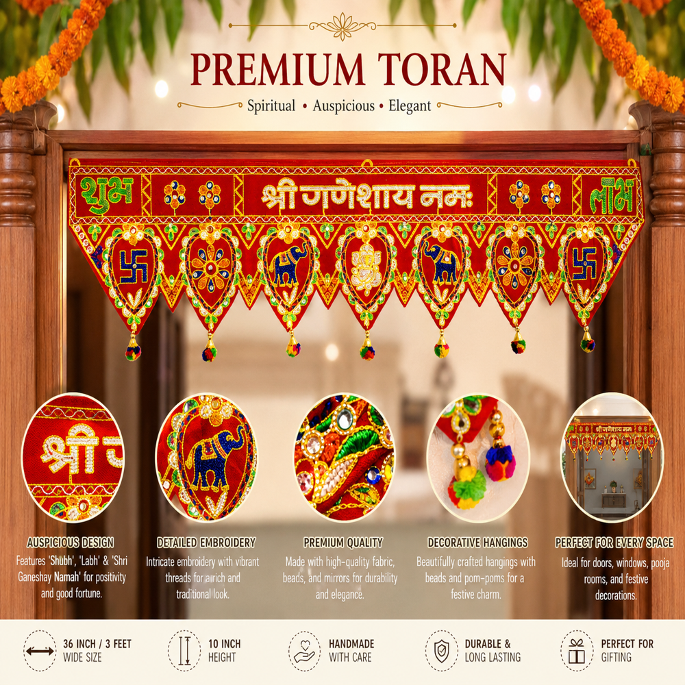 KRISHNA HANDLOOM Traditional Decorative Main Entrance Hanging  Z 11