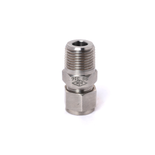 Ss Male Connector - Color: Silver (Natural Stainless Steel Finish)