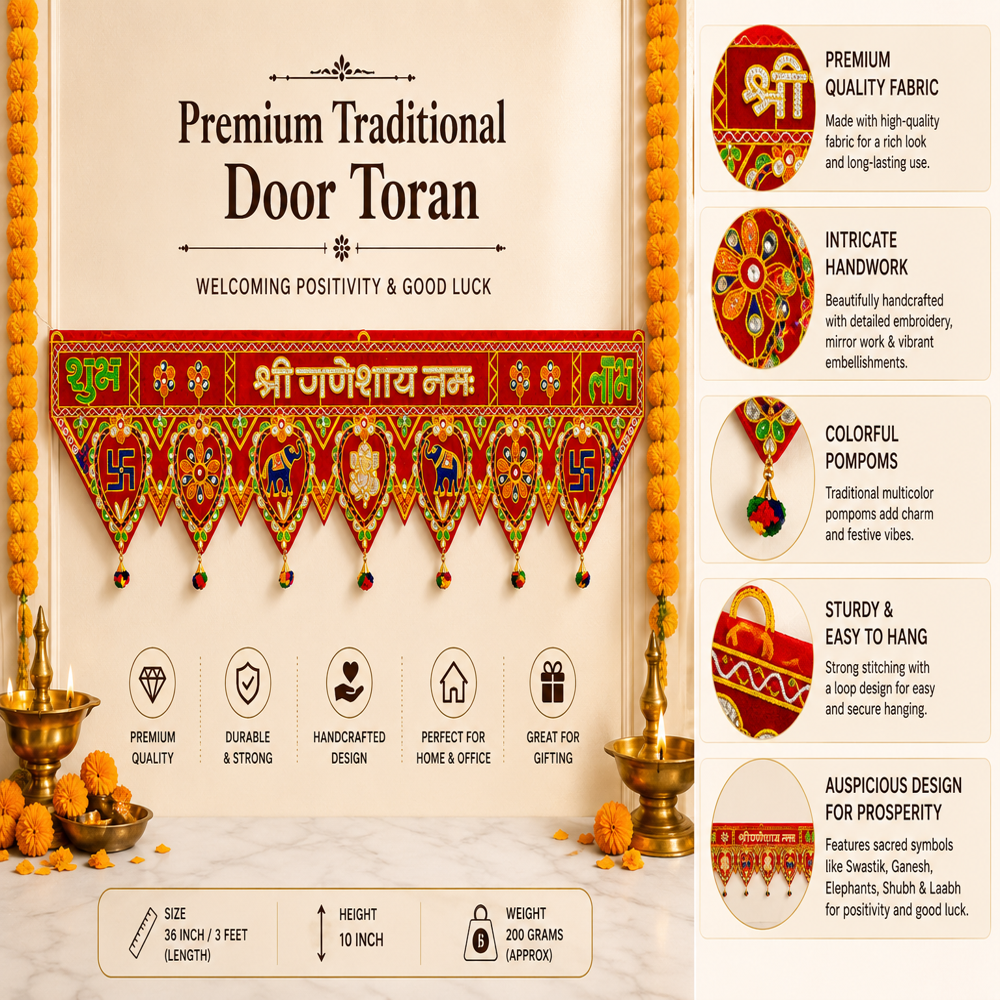 KRISHNA HANDLOOM Handmade Decorative Main Entrance Festival Art Z 13