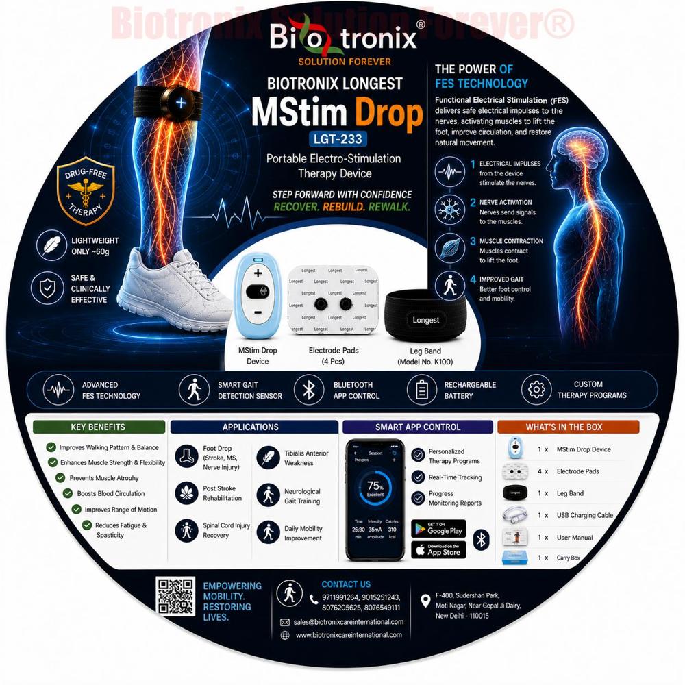 Advanced Foot Drop Electrical Stimulation Device for Walking Recovery