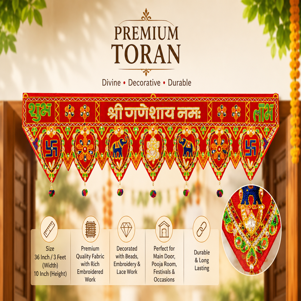 KRISHNA HANDLOOM Elegant Decorative Indian Door Hanging  Z 16