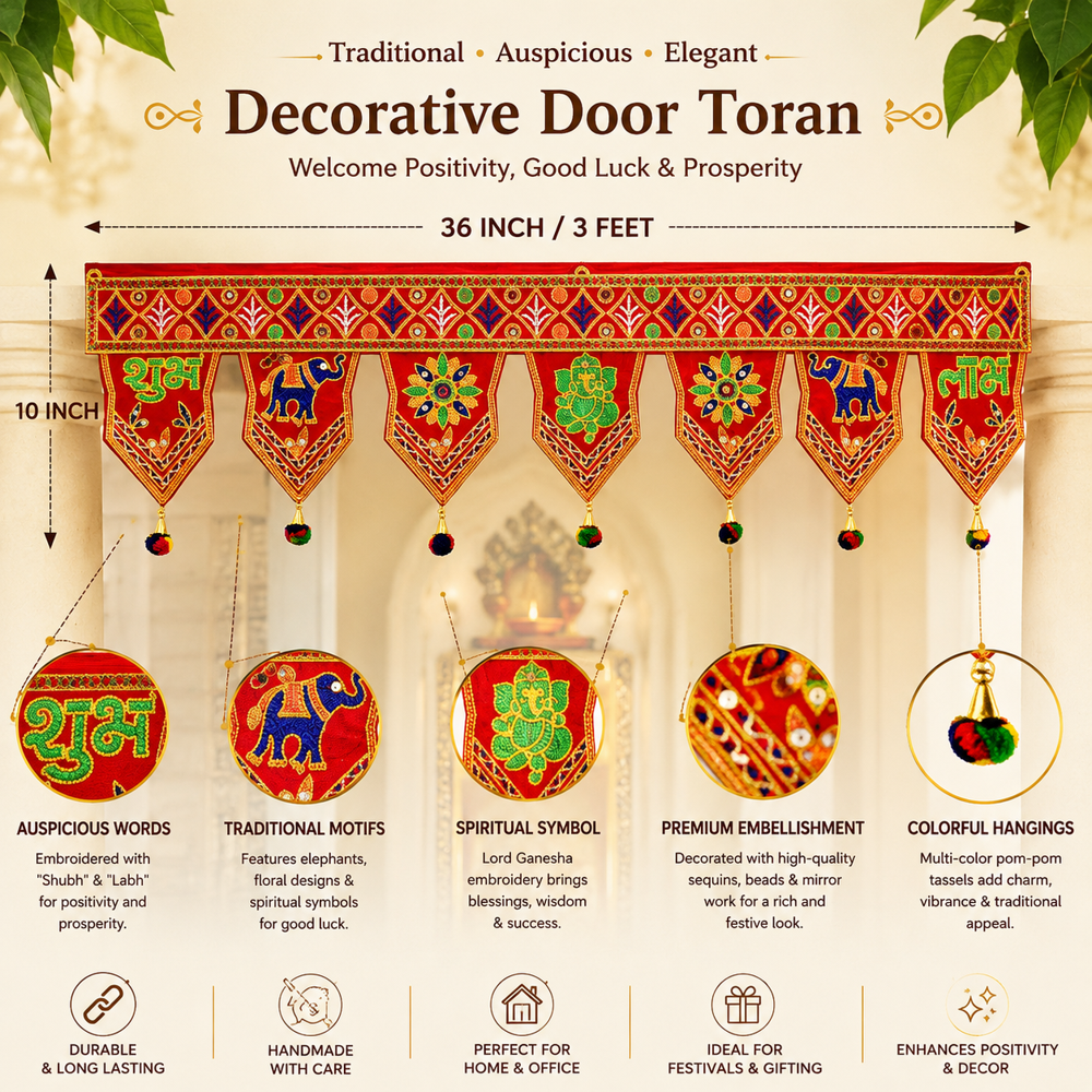 KRISHNA HANDLOOM Attractive Decorative Festival Entrance Wall Decor  Z1 - 1