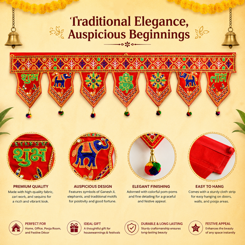 KRISHNA HANDLOOM Handmade Decorative Main Gate Festival Decor  Z1 - 7