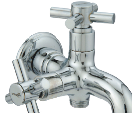 ब्रास 2X1 बिब कॉक टैप