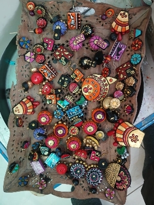 Terracotta temple jewellery