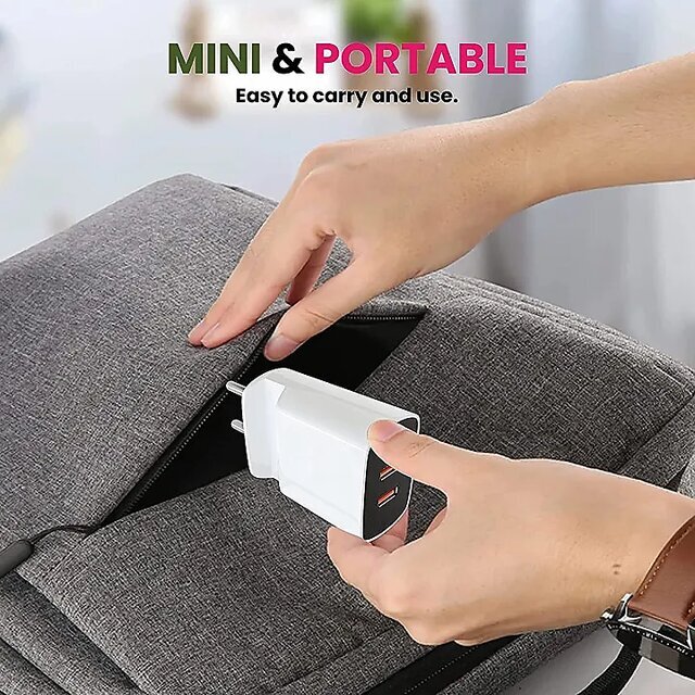 Voltrexon 30w 2 Port Mobile Wall Charger With Inbuilt Mobile Stand 100cm Micro Usb Charging Cable
